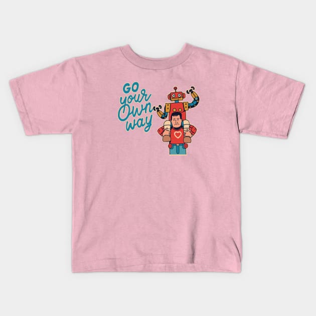 Go Your Own Way Kids T-Shirt by jederanders